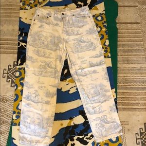 Toile print relaxed fit pant